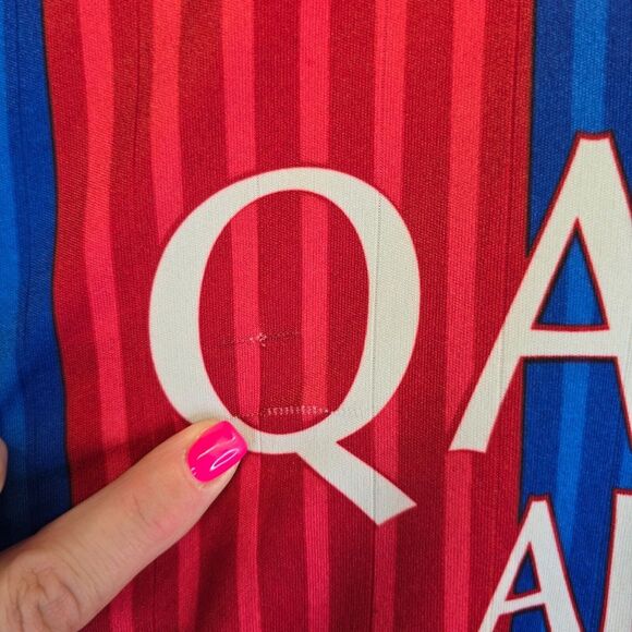 FC Barcelona 2016-17 Home Jersey Shirt Men L‎ Player Issue La Liga READ Soccer - Picture 7 of 14